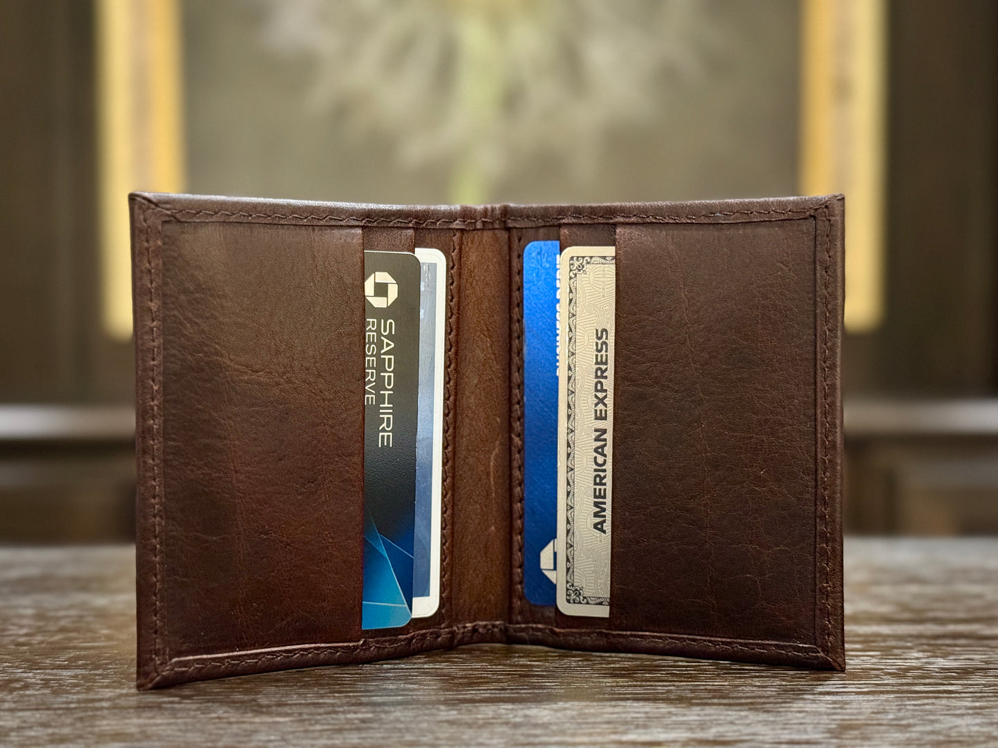 Slim Leather Wallet - Embossing Available